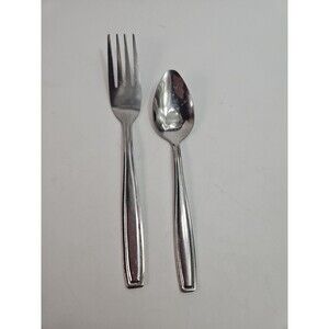 LOT OF 2 - Vintage Clipper 06925 CAY Stainless Steel Dinner Fork Spoon
